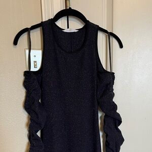 BCBGeneration Midnight Blue Mini Dress with Copper Accents